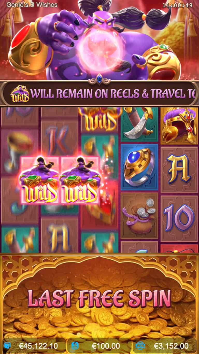 รีวิว Genie's 3 Wishes เกมจากค่าย PG Slot ที่เเตกง่ายที่สุด ปี 2021
