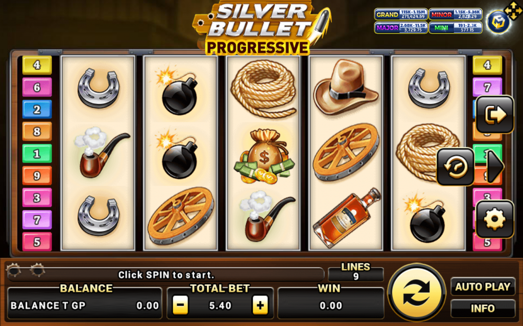 ลักษณะของเกมสล็อต SilverBullet Progressive