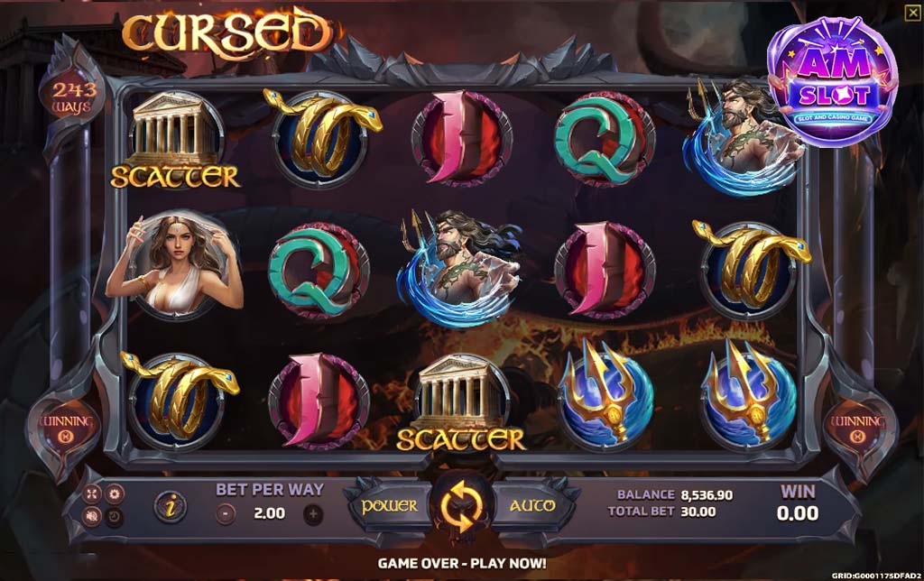 รีวิวเกมสล็อต Cursed สล็อต เว็บตรงไม่ผ่านเอเย่นต์ไม่มีขั้นต่ำ | amslot