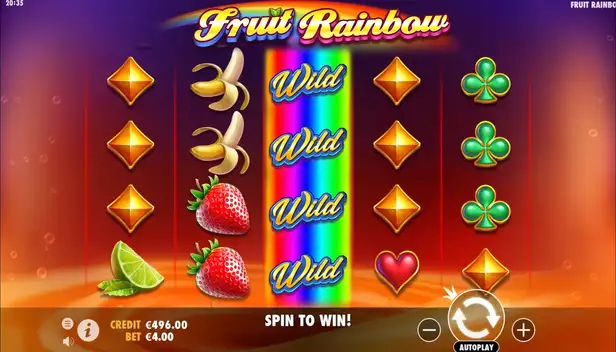 สัญลักพิเศษภายในเกม Fruit Rainbow