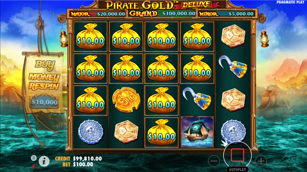 ลักษณะของเกม Pirate Gold Deluxe