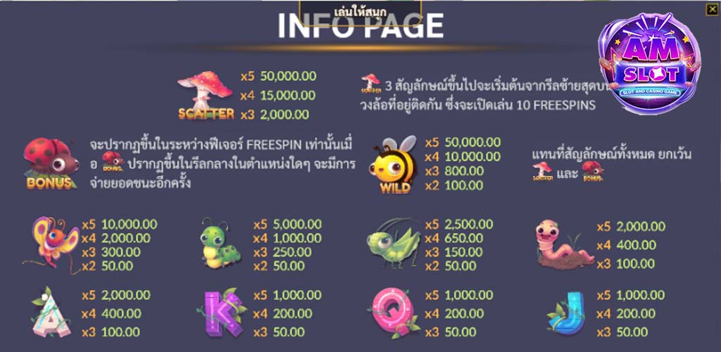 รีวิวเกมสล็อต Critter Mania ambslot เกมสล็อตออนไลน์เว็บตรง