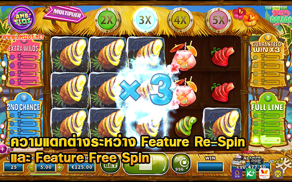 ความแตกต่างระหว่าง Feature Re-Spin และ Feature Free Spin คืออะไร